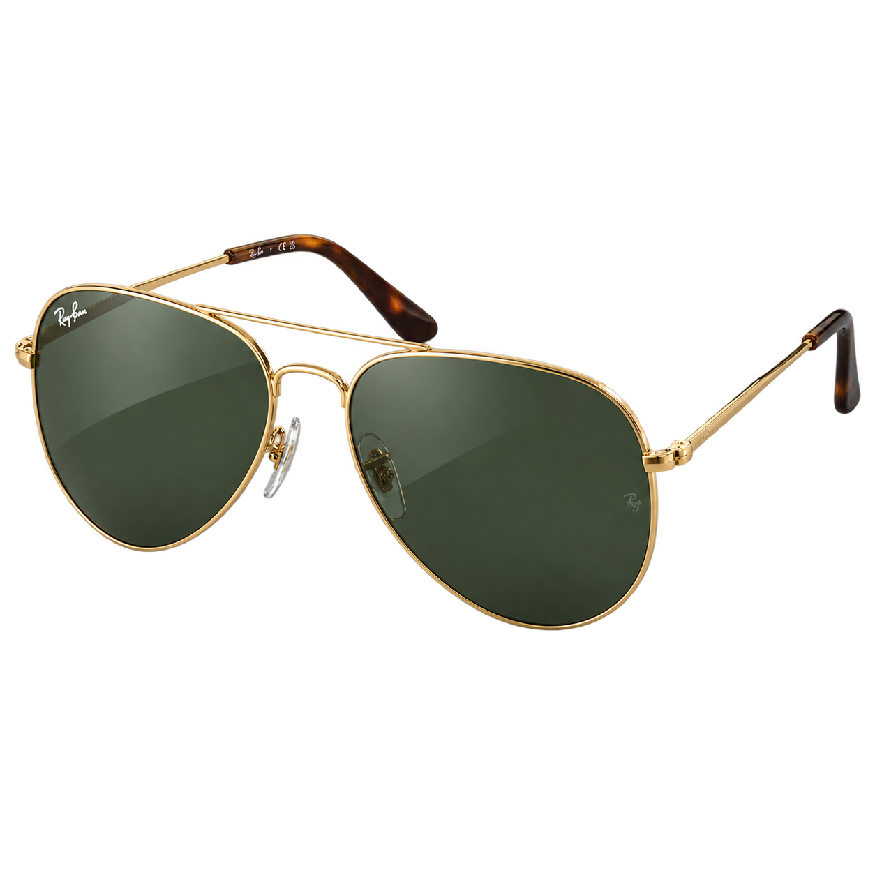 Ray-Ban, syze dielli aviator ngjyrë ari me lente të gjelbra